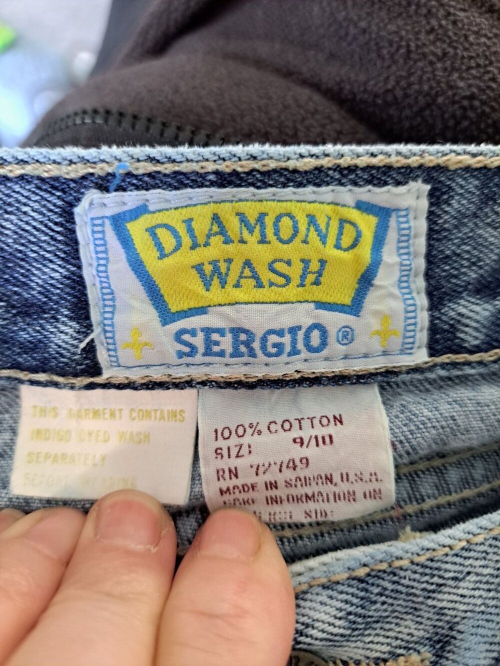 Vintage 80's Denim Skirt Sergio Diamond Stone Wash High Waist Cotton Womens 26" - Picture 6 of 7